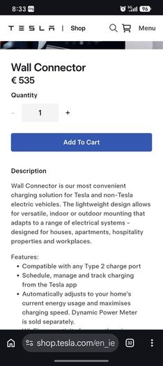 Tesla wall charger