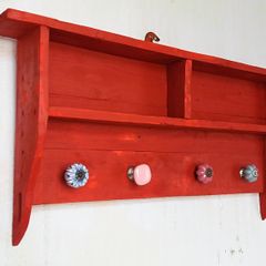 NEW Rustic cubbybox shelf / coat n hat rack