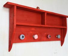 NEW: Rustic Cubby Box Shelf / Coat Rack