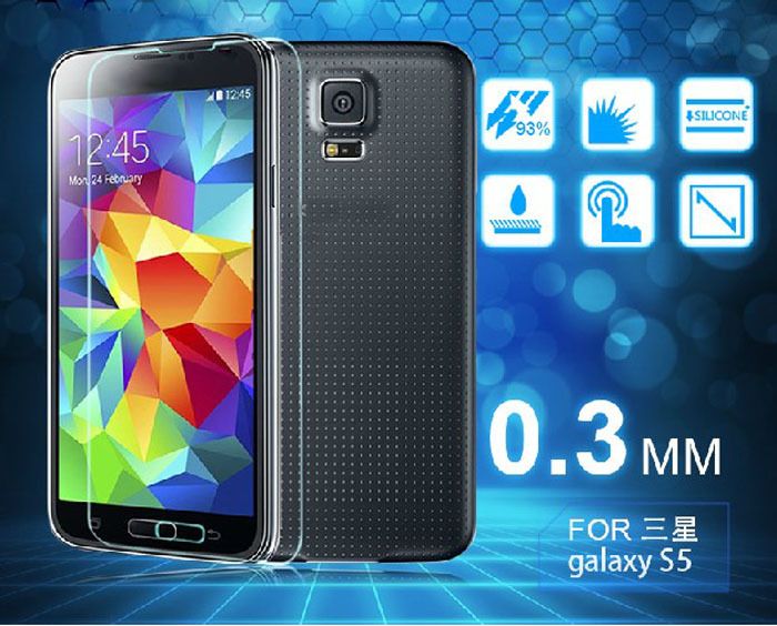 2 x Tempered Glass Screen Protector for Samsung Galaxy S5