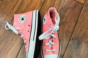 UK 1 pink sparkly converse high tops