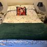 Bed 4ft6 and headboard and pillow top mattress and storage Image 3