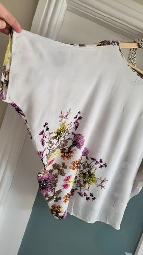 M&S INDIGO floral top Sz 8 ( Fit 8-10UK)