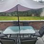6 seater patio set and parasol Image 2
