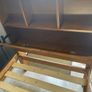single wooden bed with storage headboard and matress Image 2