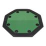 8-Player Folding Poker Table 2 Fold Octagonal Green Image 4