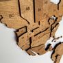 Wall Wooden Decor 3D Classic World Map Image 2