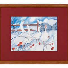 Painting,Geese in the Tangleberries 1996 by Noreen Walshe: 103/850