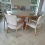 Beautiful solid oak table and six chairs perfect Image 2
