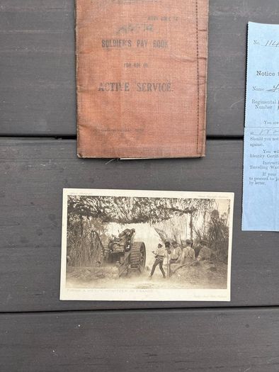WW1 British Old contemptible 1914 original paybook and paperwork grouping