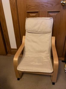 Children's wooden swing chair