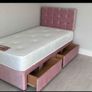 Brand New Stylish single Divan Beds.. Multiple Options Of Headboards. Tufted Memory Foam Mattresses Available. Drawers Storage Available Image 6