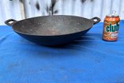 Large vintage cast iron skillet pan - for flowers