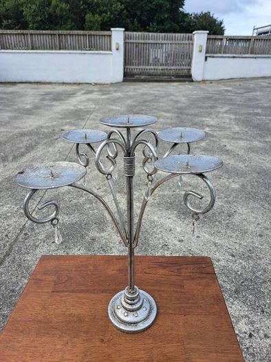 Lovely metal pillar candleholder