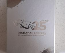 2 Boxed National Lottery Champagne Flutes