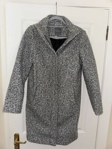 Principles Women's Grey Wooly Coat - size 8