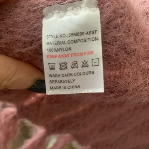 Pink scarf/ shawl with pockets