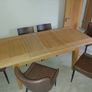 Matching solid wood table and dresser Image 2