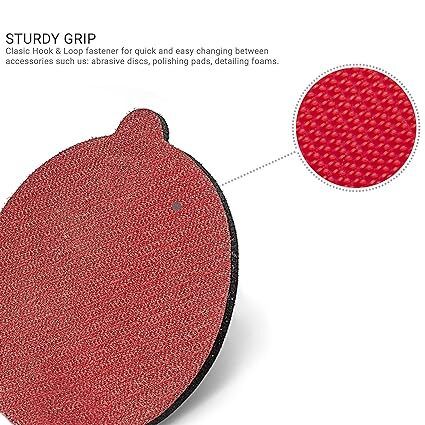 Glass Polish 15918 Flexible Hand Sanding Holder for 125mm Hook & Loop Grip Abrasive Discs - 125mm