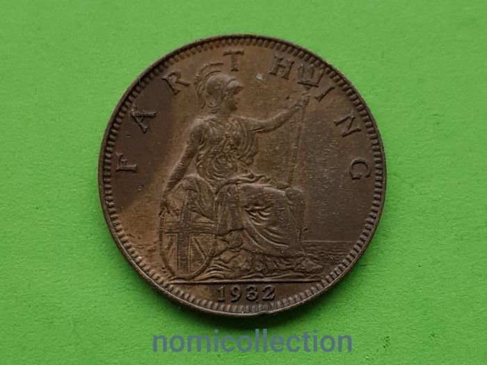 United Kingdom 1932 year Bronze Farthing.