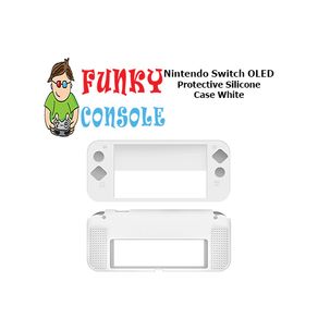 Nintendo Switch OLED Protective Silicone Rubber Gel Console Soft Case Cover White