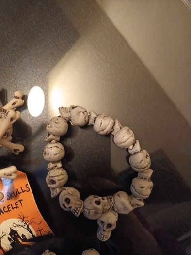 3 halloween skull bracelets