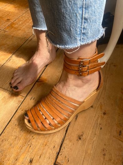 Tan leather Swedish Has-beens for H&M 39/6