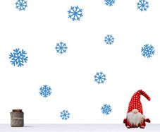 Snowflake Wall and Window Decals, Snowflake Sticker, Snow Window Decor, Snowflake Decorations,  Removable Christmas Vinyl Wall Decal