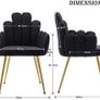 Set of 2 Velvet Dining Room Chairs Accent Chairs with Metal Legs Colours (Black Green Grey Blue white) Image 2