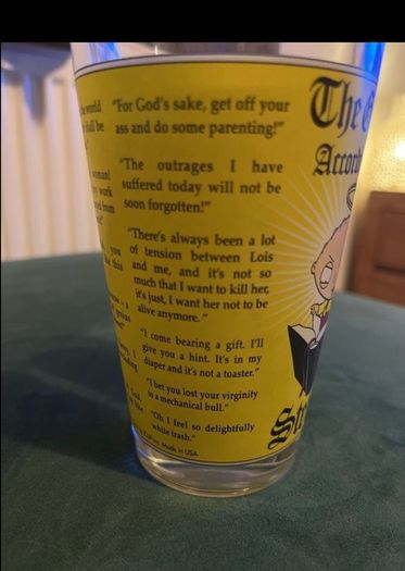 Family Guy Stewie Glass