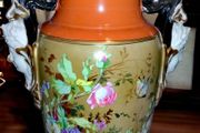 Exceptionally nice large vase with 2 Art Noveau heads
