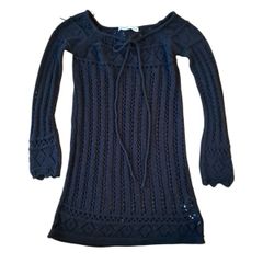 Bershka knit/crochet sweater-dress NWT