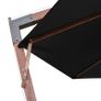 Hanging Parasol with Pole Black 3.5x2.9 m Solid Fir Wood Image 5