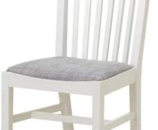 IKEA NORRNAS Dining Chair White / Isunda Grey