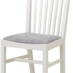 IKEA NORRNAS Dining Chair White / Isunda Grey