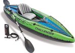 NEW SALE | Challenger Kayak, Man Inflatable Canoe with Aluminum Oars and Hand Pump