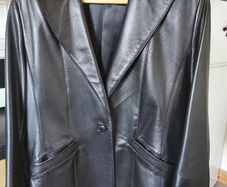 Black real leather Jacket UK 14