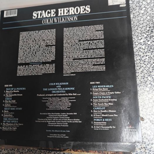 Colm Wilkinson, Stage Heroes LP, stage and theatre interest