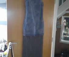 zara denim and lace dress