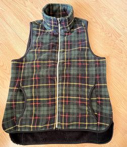 Check Sleeveless Fleece Jacket