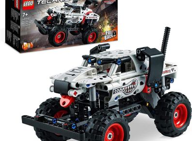 Technic Monster Jam Monster Mutt Dalmatian, Truck Toy for Boys and Girls Aged 7 Plus, 2in1 Pull Back Racing Toys, Birthday Gift Idea, Mutlicolor
