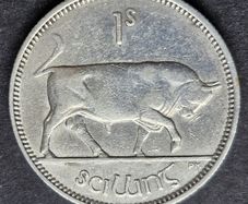 Ireland 1942 Silver 1s Shilling coin.