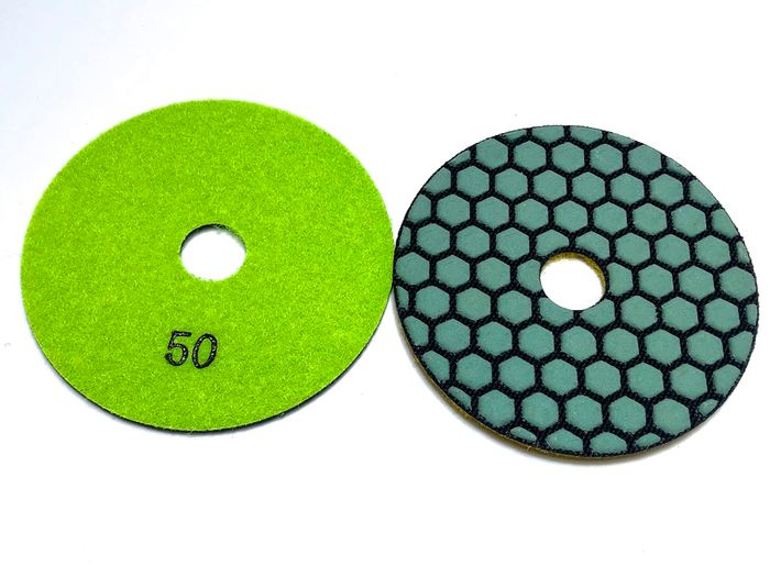 100mm,4" Dry Diamond Polishing Pads + FREE backer