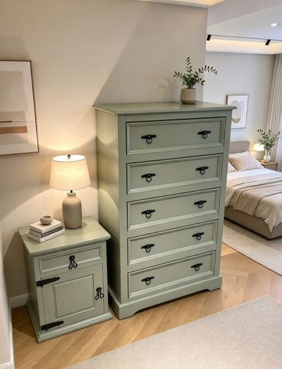 Chest of Drawers and Bedside Locker
