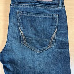 Allsaints Jeans Carson Pipe Skinny W28 L32 Blue Sand Distressed