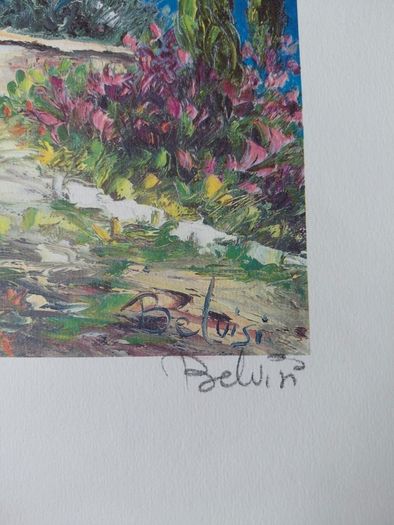 Limited edition lithograph La Petite Maison by Marcel Belvisi 277/390