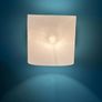 Opaque white oval wall lights x 2 Image 7