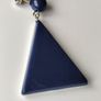 1980s Vintage Two Tone Triangle Geometric Earrings Image 5