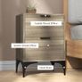 Set of Two Wood Effect Bedside Tables Image 6