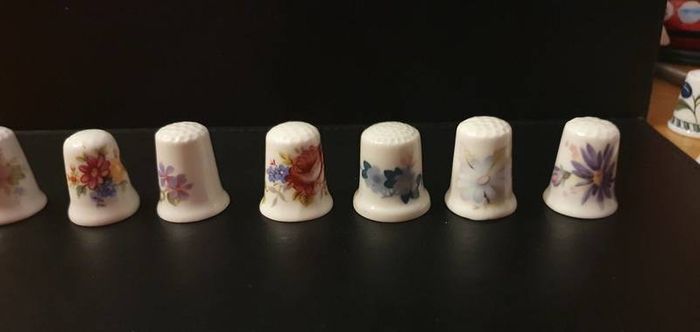 Collection of Flower Themed Thimbles